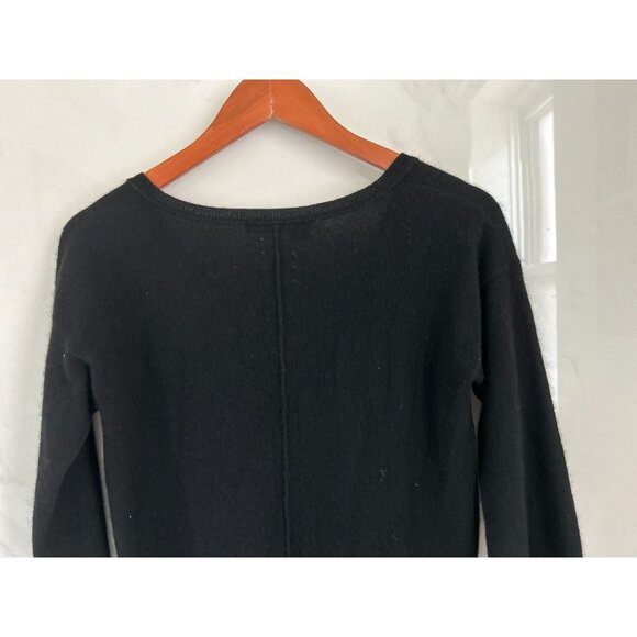 360 Cashmere Dress Black Gray Long Sleeve PulloverCrewneck Size Small - Picture 6 of 9